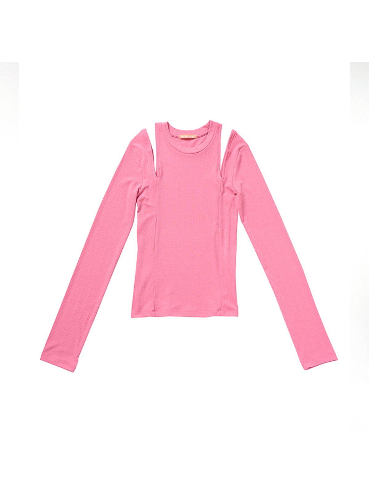 에즈이프 캘리(ASIF CALIE) RIB SLIT LONG SLEEVE PINK