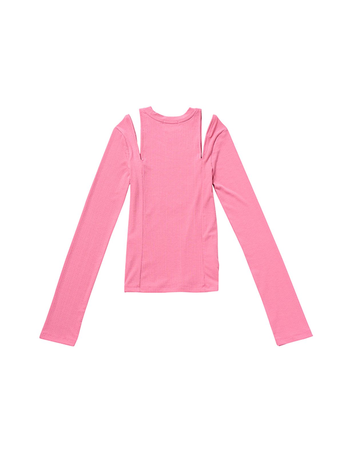 에즈이프 캘리(ASIF CALIE) RIB SLIT LONG SLEEVE PINK