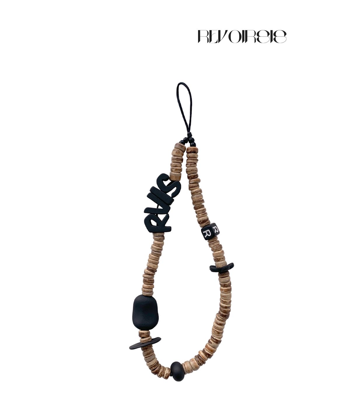 르브아시스(REVOIRSIS) nature beads phone strap brown