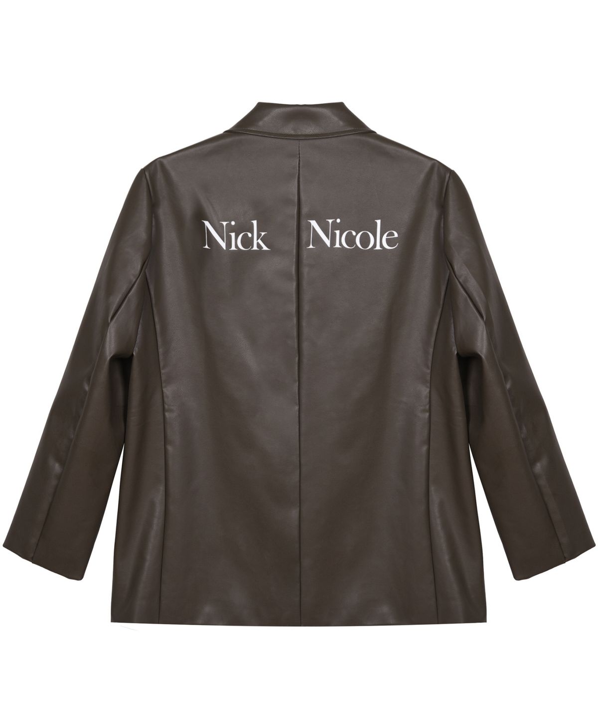 닉앤니콜(NICK&NICOLE) NICOLE SIGNATURE FAUX LEATHER JACKET_BROWN