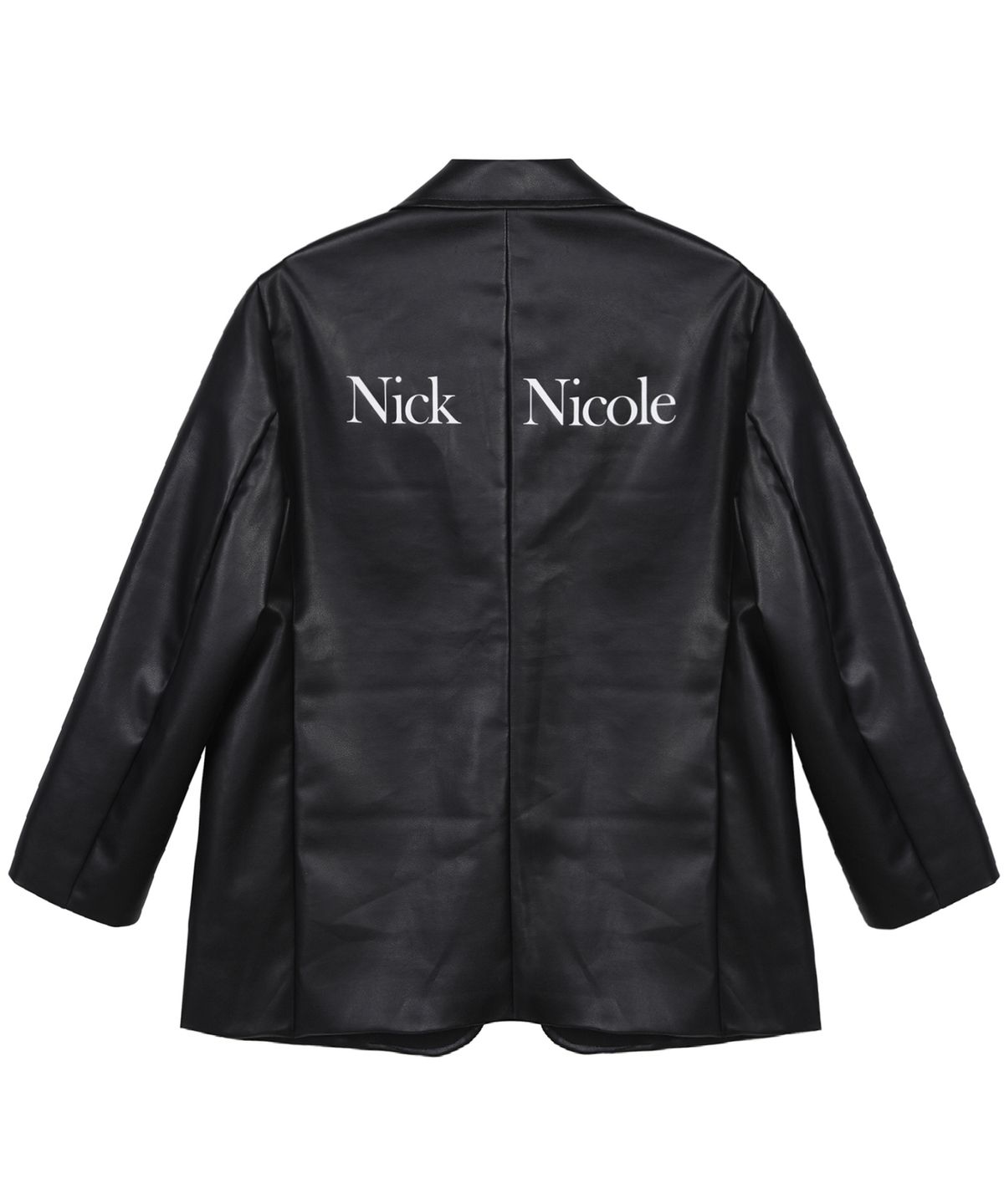 닉앤니콜(NICK&NICOLE) NICOLE SIGNATURE FAUX LEATHER JACKET_BLACK