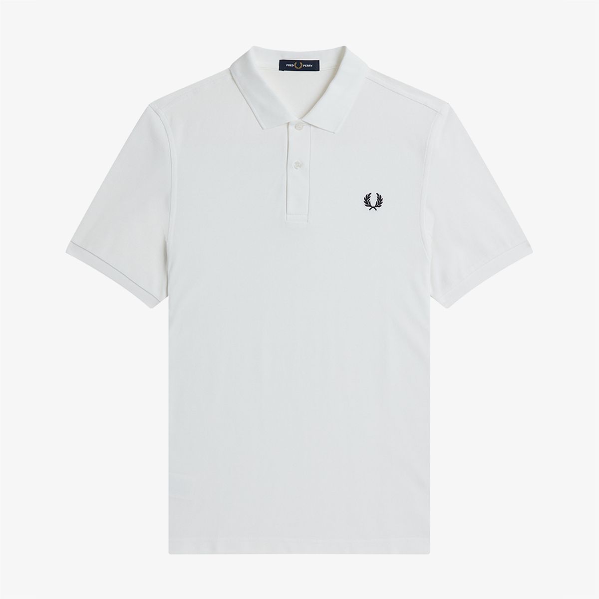 프레드페리(FRED PERRY) [M6000] 플레인 프레드페리 셔츠 - 화이트/네이비 M6000-100