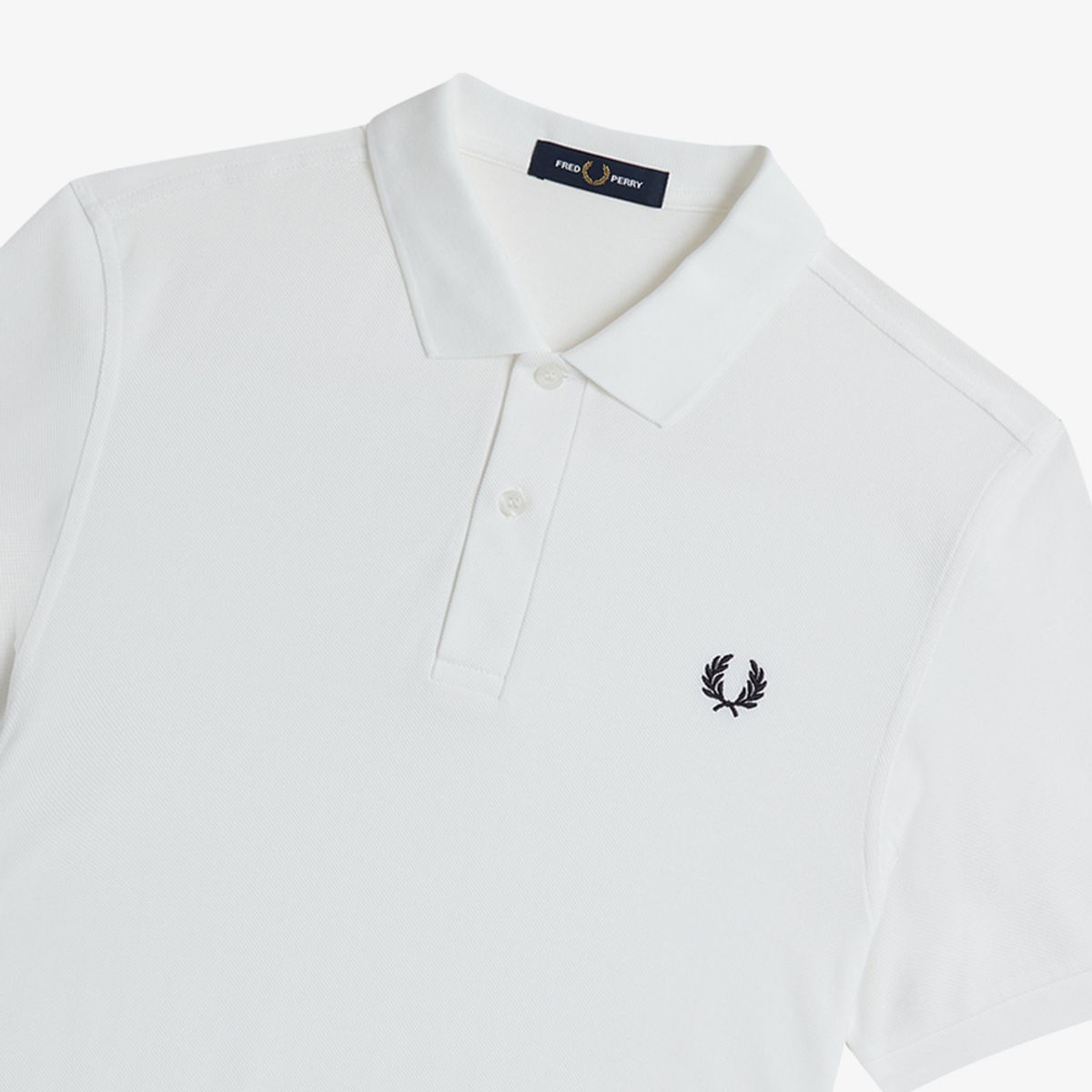 프레드페리(FRED PERRY) [M6000] 플레인 프레드페리 셔츠 - 화이트/네이비 M6000-100