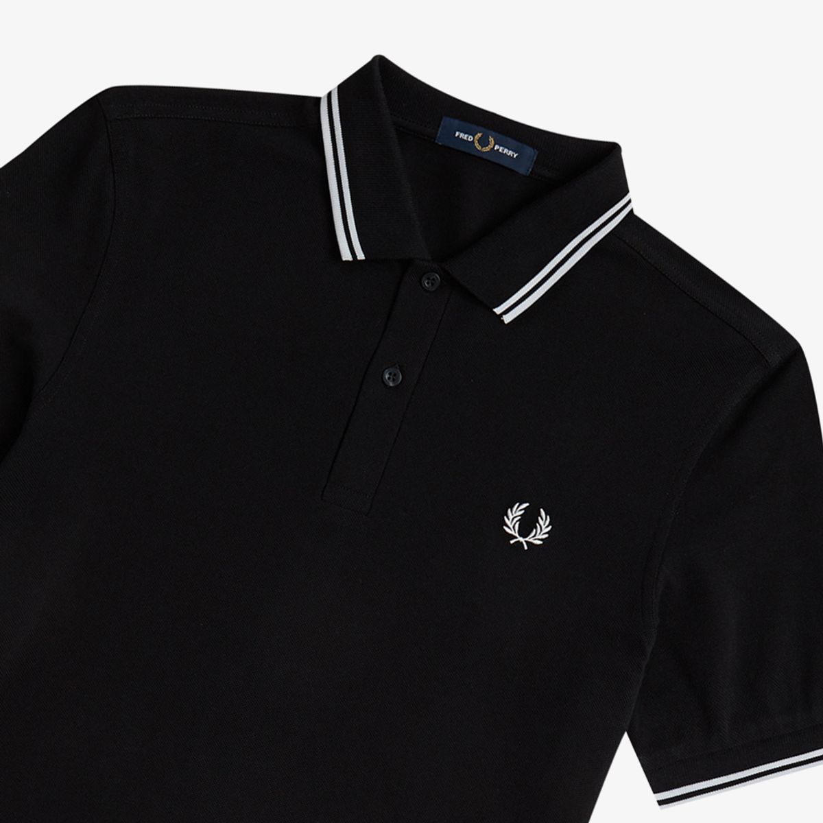 프레드페리(FRED PERRY) [M3600] 트윈 팁 프레드페리 셔츠 - 블랙/화이트 M3600-350