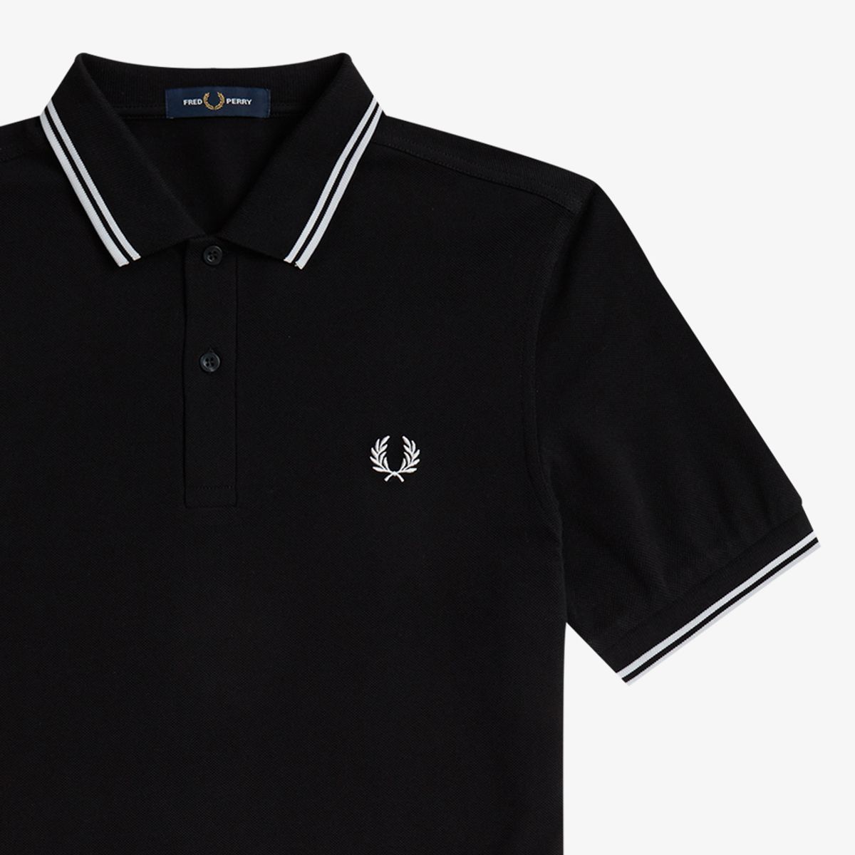프레드페리(FRED PERRY) [M3600] 트윈 팁 프레드페리 셔츠 - 블랙/화이트 M3600-350