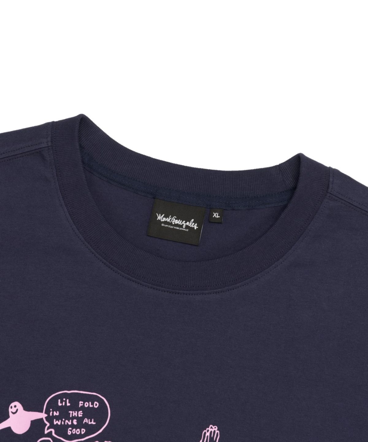 마크곤잘레스(MARK GONZALES) MG COLLAGE GRAPHIC L/S T-SHIRT - NAVY