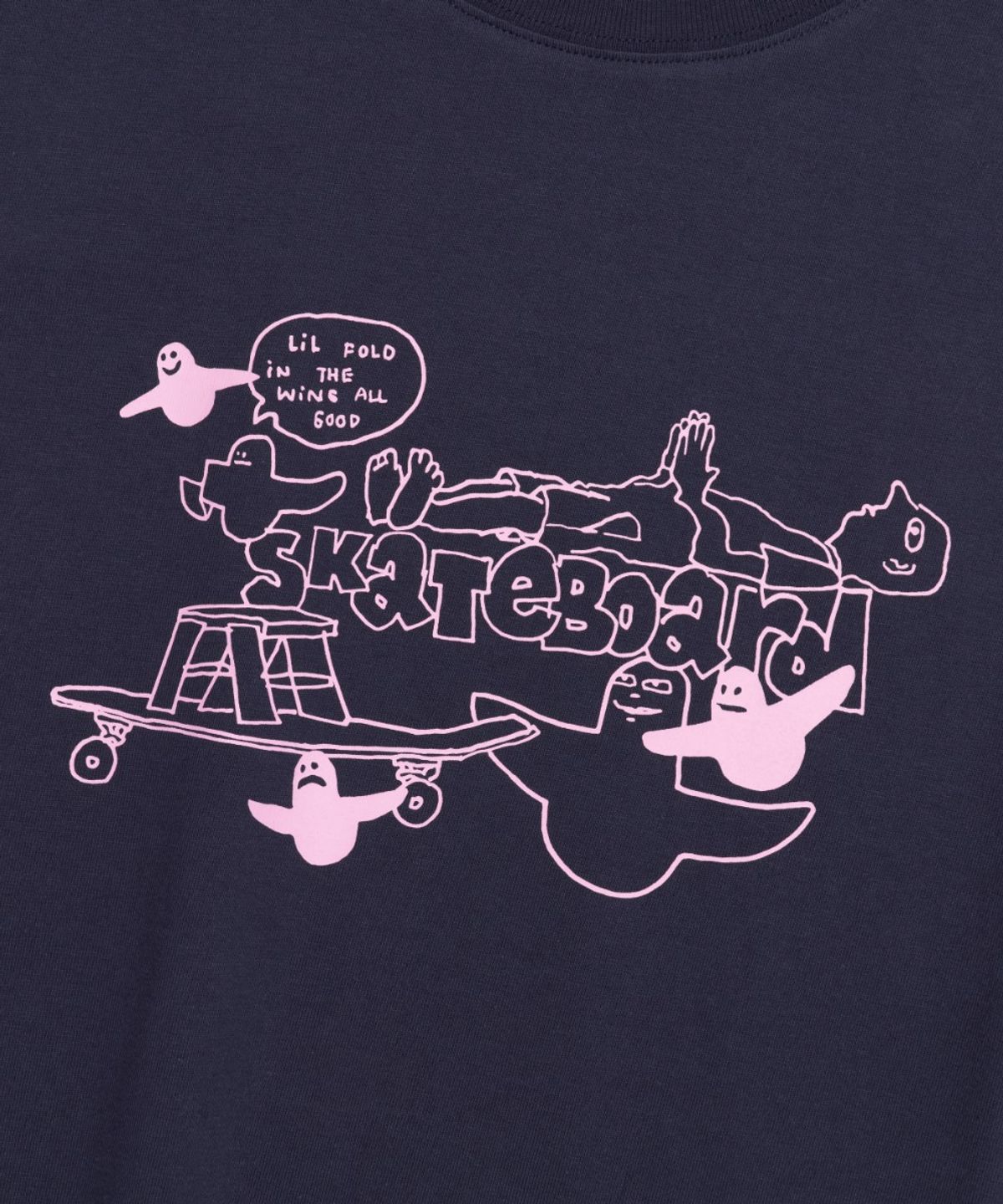 마크곤잘레스(MARK GONZALES) MG COLLAGE GRAPHIC L/S T-SHIRT - NAVY