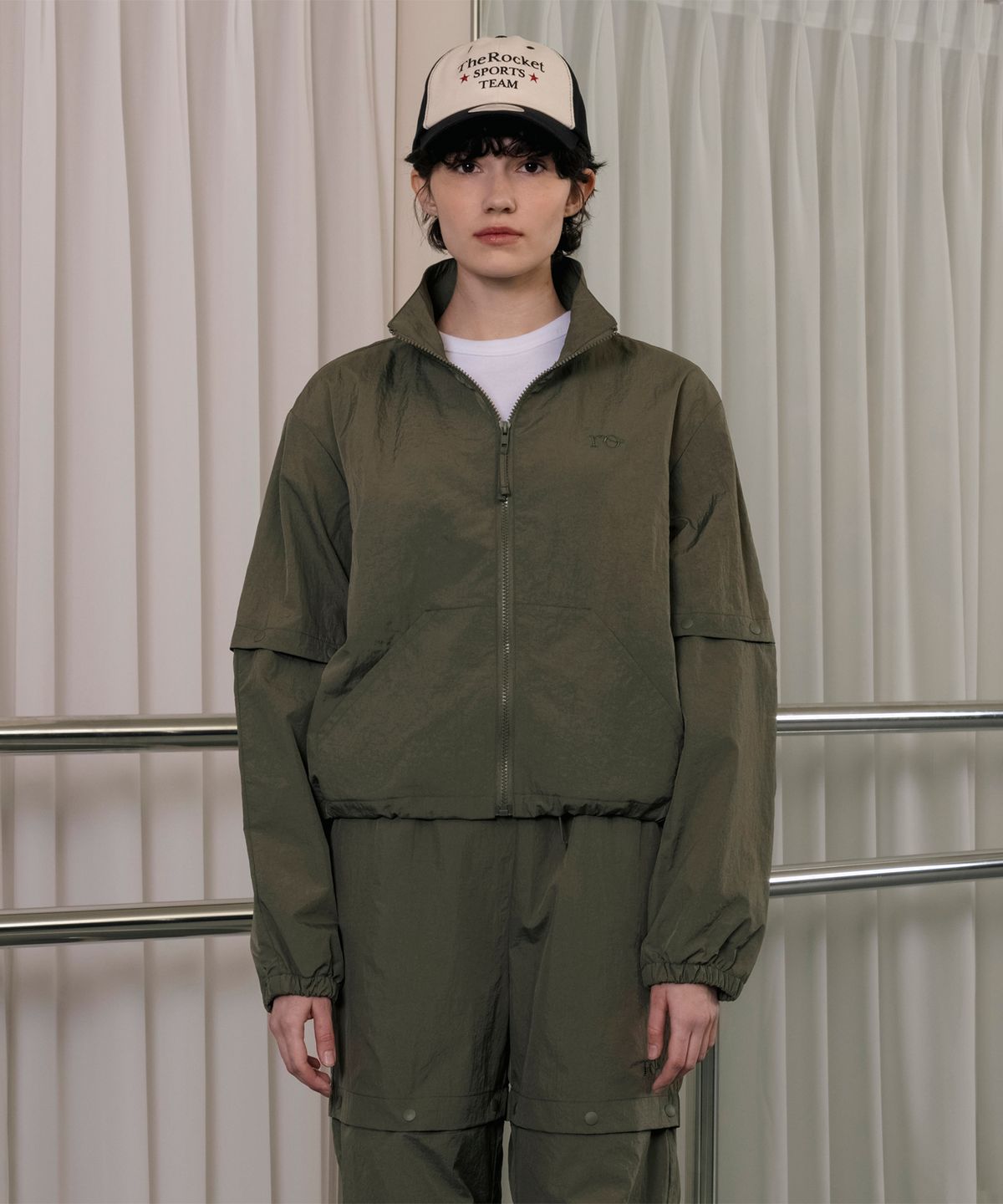 더 로켓(THE ROCKET) R TWO WAY BLOUSON JUMPER_KHAKI
