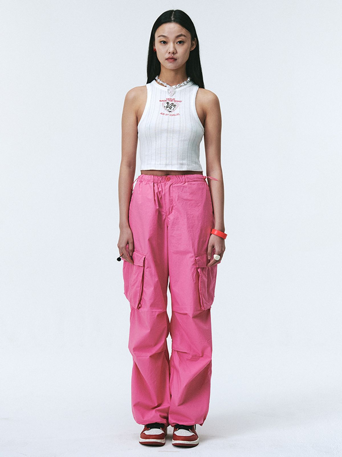 에즈이프 캘리(ASIF CALIE) DISCO BOYS SLEEVELESS WHITE