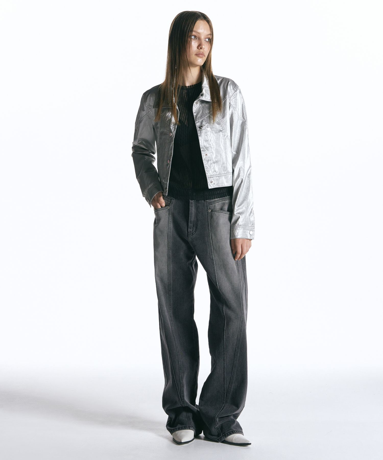 【INSILENCE】W DIVIDED DENIM 3 MUSINSA | INSILENCE WOMEN Divide wide denim BLACK