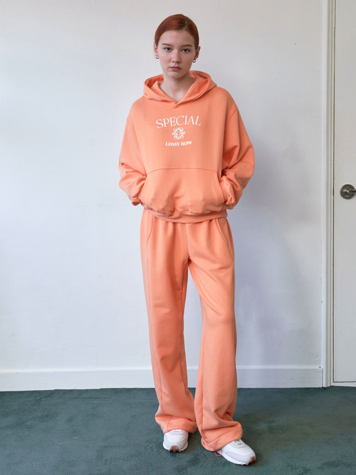 로시로우(LOSSYROW) Lossy Special Symbol Hoodie  Orange
