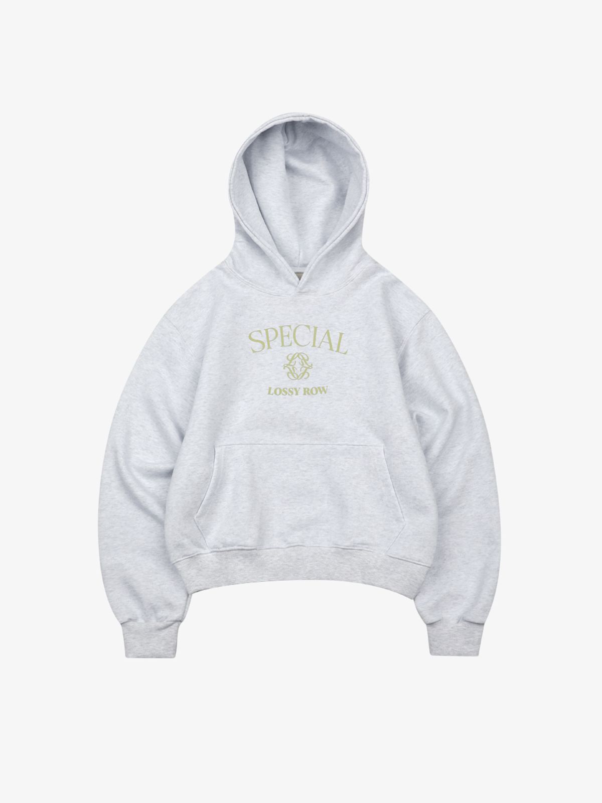 로시로우(LOSSYROW) Lossy Special Symbol Hoodie  White Melange