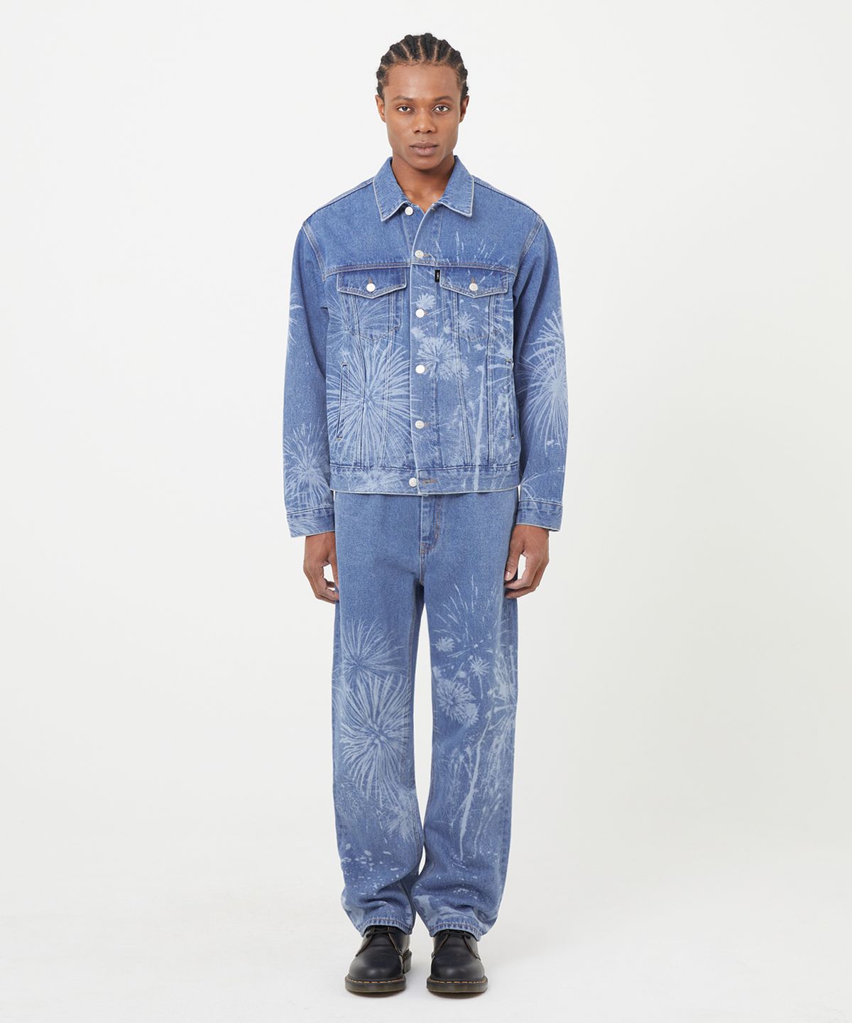 엘엠씨(LMC) LASER FIREWORK DENIM PANTS blue