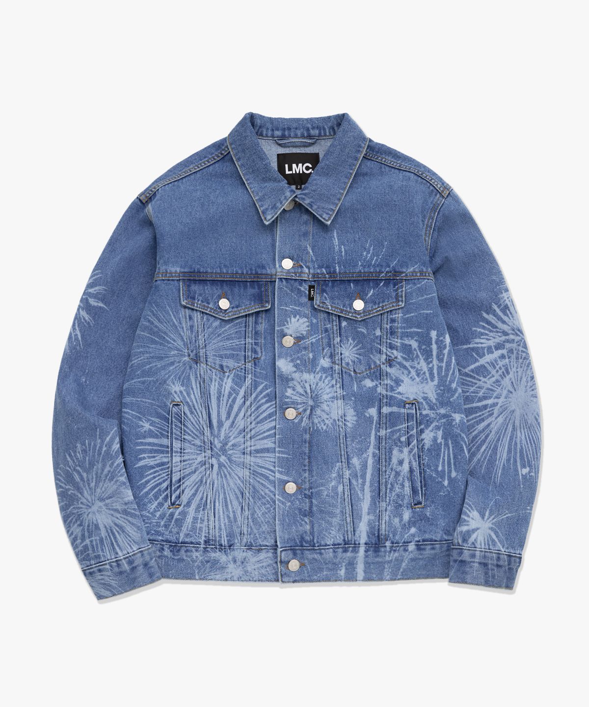엘엠씨(LMC) LASER FIREWORK DENIM JACKET blue