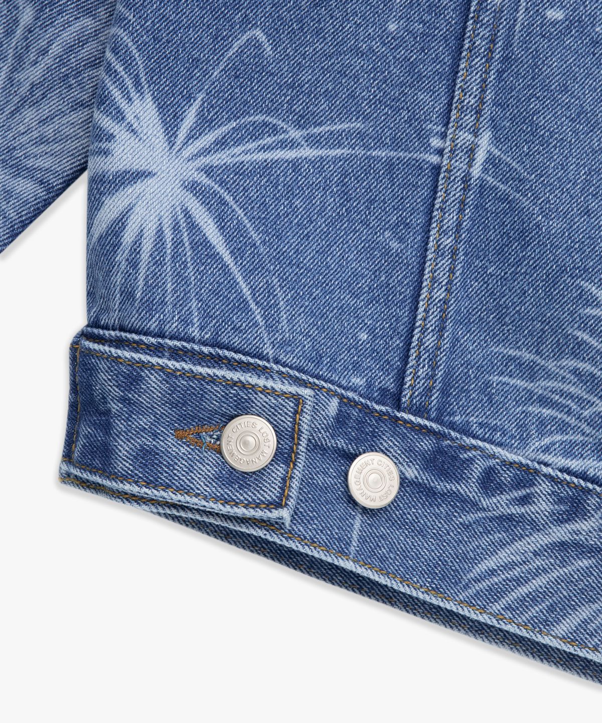 엘엠씨(LMC) LASER FIREWORK DENIM JACKET blue