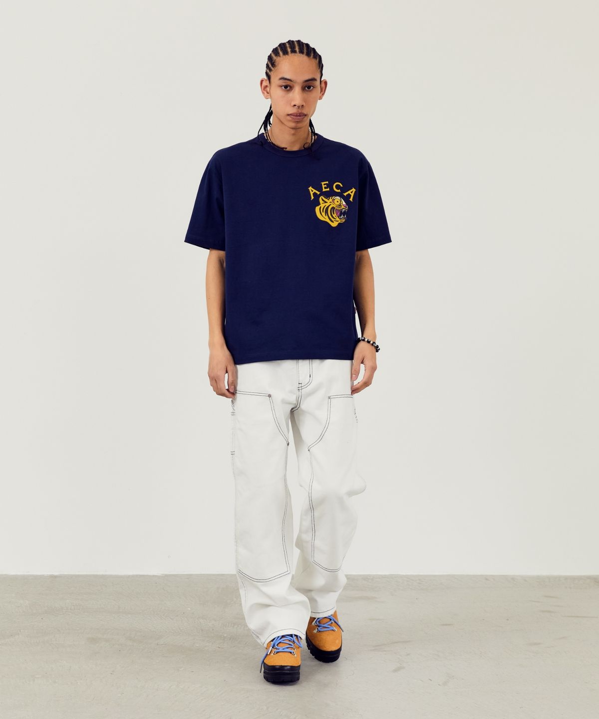 에이카화이트(AECA) TIGER HALF SLEEVE TEE-NAVY