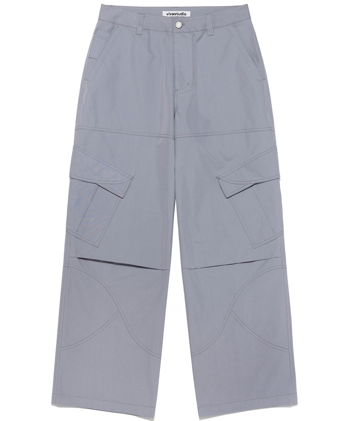 비바스튜디오(VIVASTUDIO) SPLIT WIDE CARGO PANTS [LIGHT BLUE]