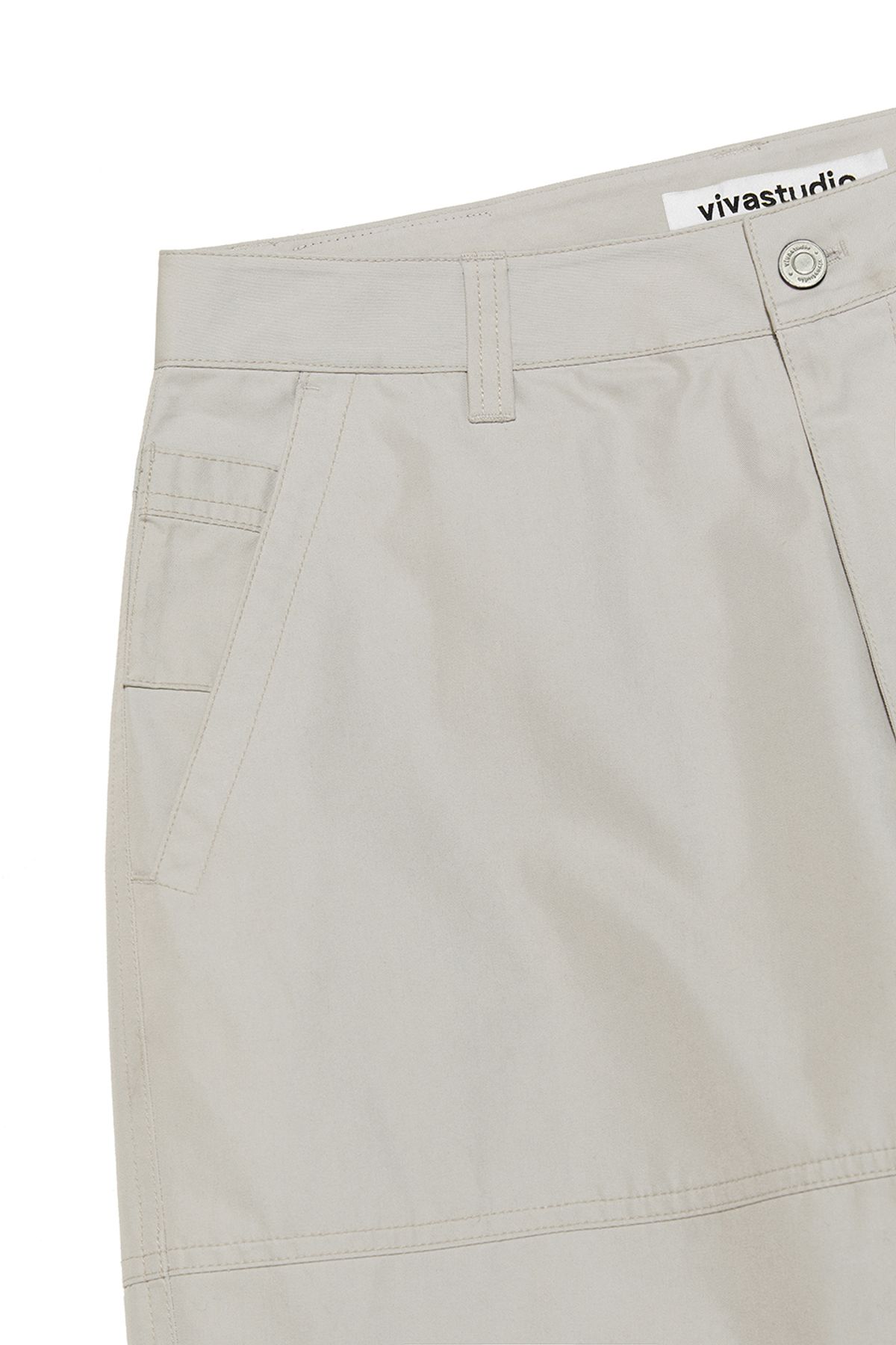 비바스튜디오(VIVASTUDIO) SPLIT WIDE CARGO PANTS [LIGHT BEIGE]