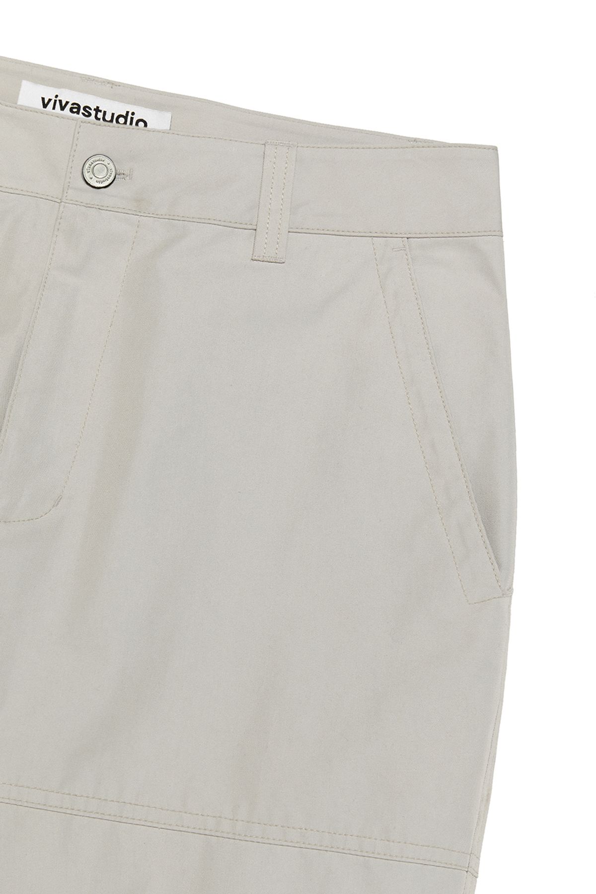 비바스튜디오(VIVASTUDIO) SPLIT WIDE CARGO PANTS [LIGHT BEIGE]