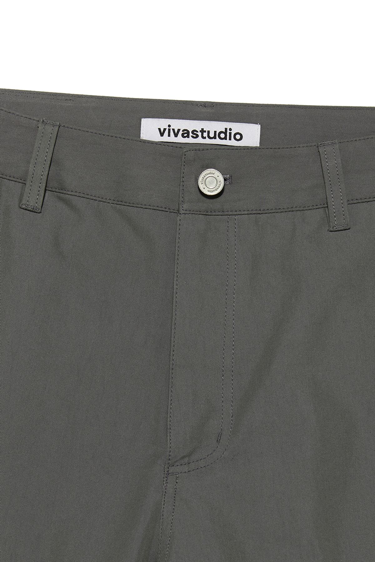 비바스튜디오(VIVASTUDIO) SPLIT WIDE CARGO PANTS [KHAKI]