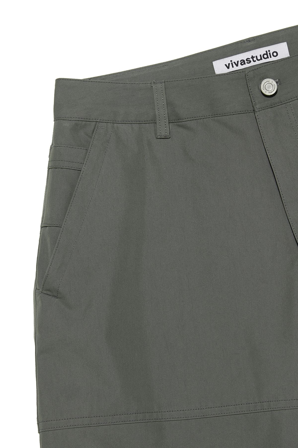 비바스튜디오(VIVASTUDIO) SPLIT WIDE CARGO PANTS [KHAKI]