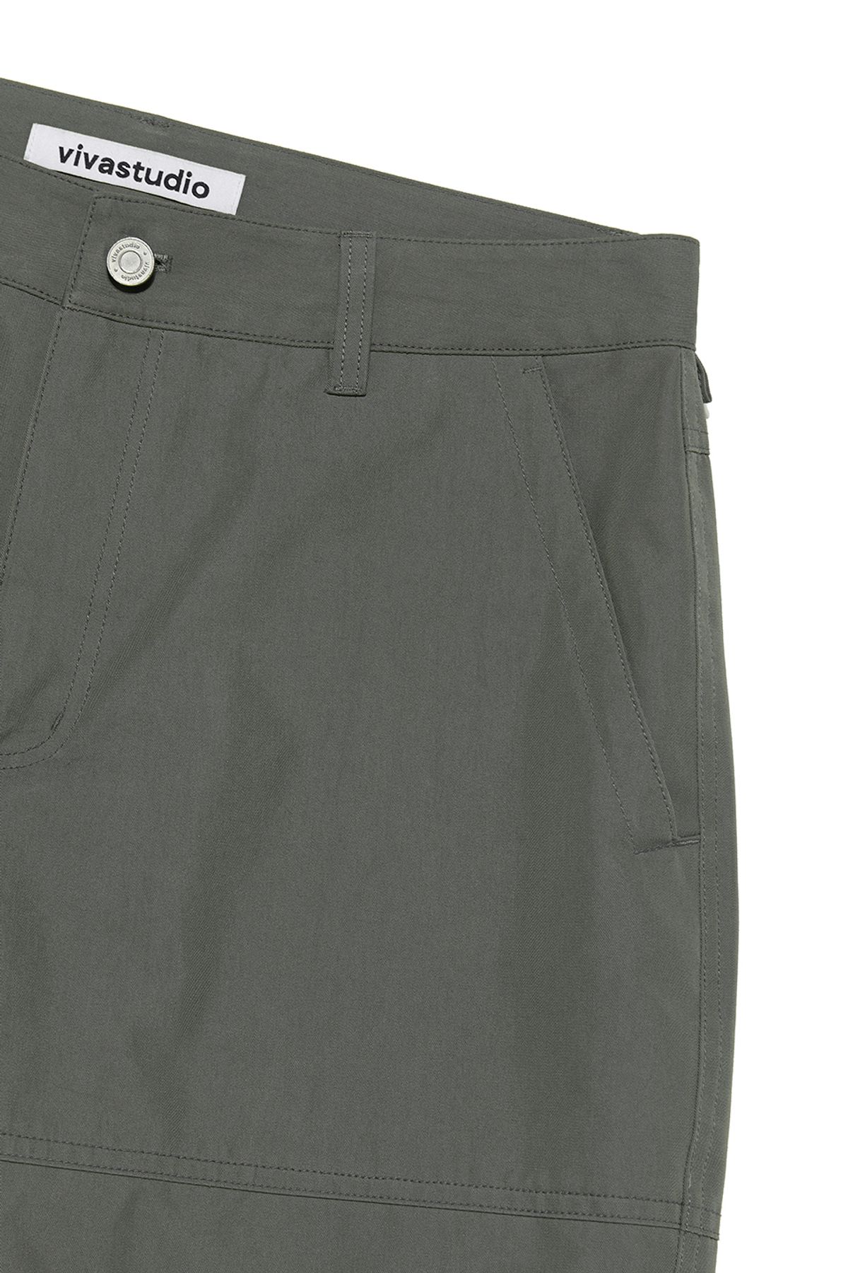 비바스튜디오(VIVASTUDIO) SPLIT WIDE CARGO PANTS [KHAKI]