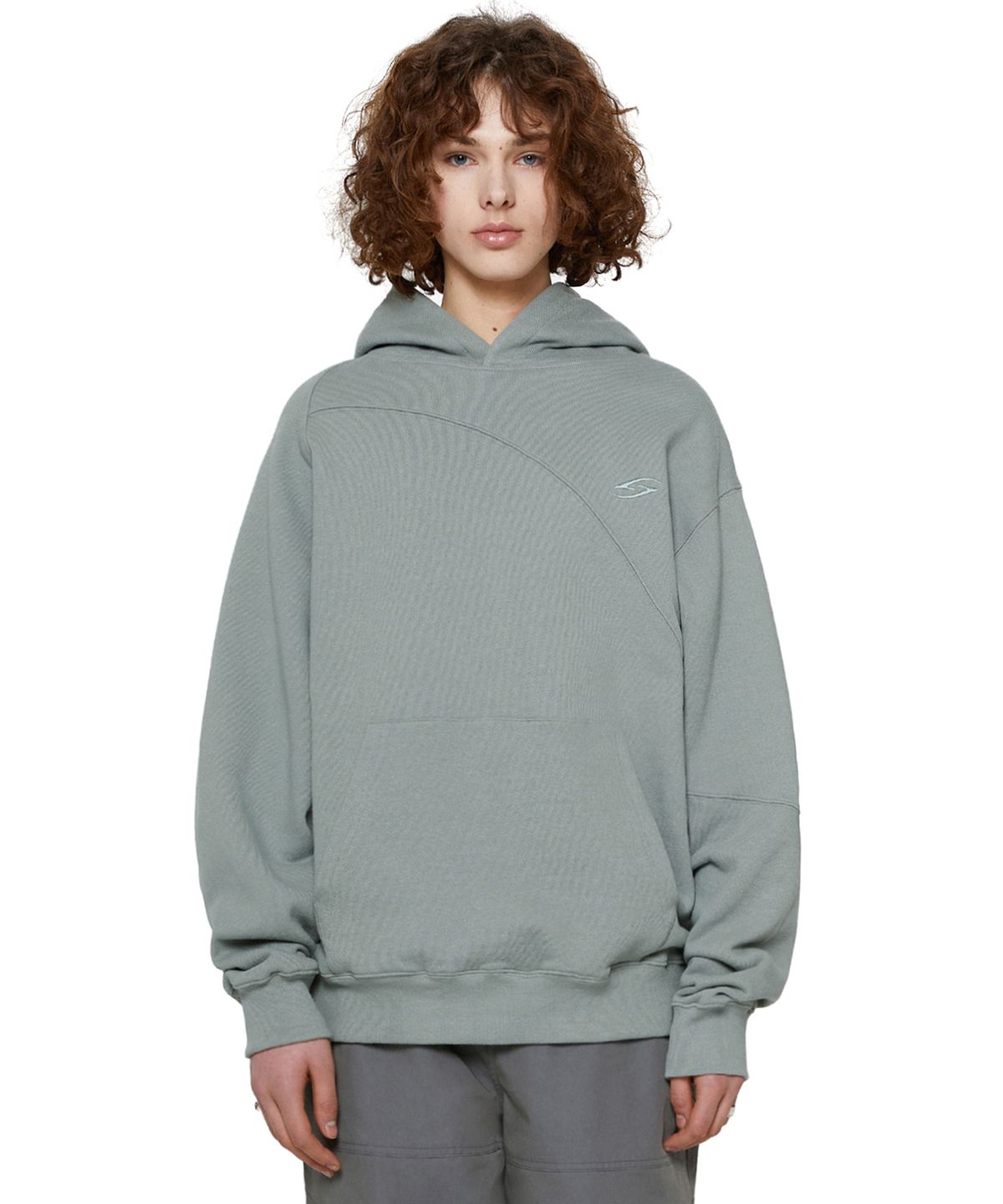 비바스튜디오(VIVASTUDIO) UNBALANCE HOODIE [MINT]