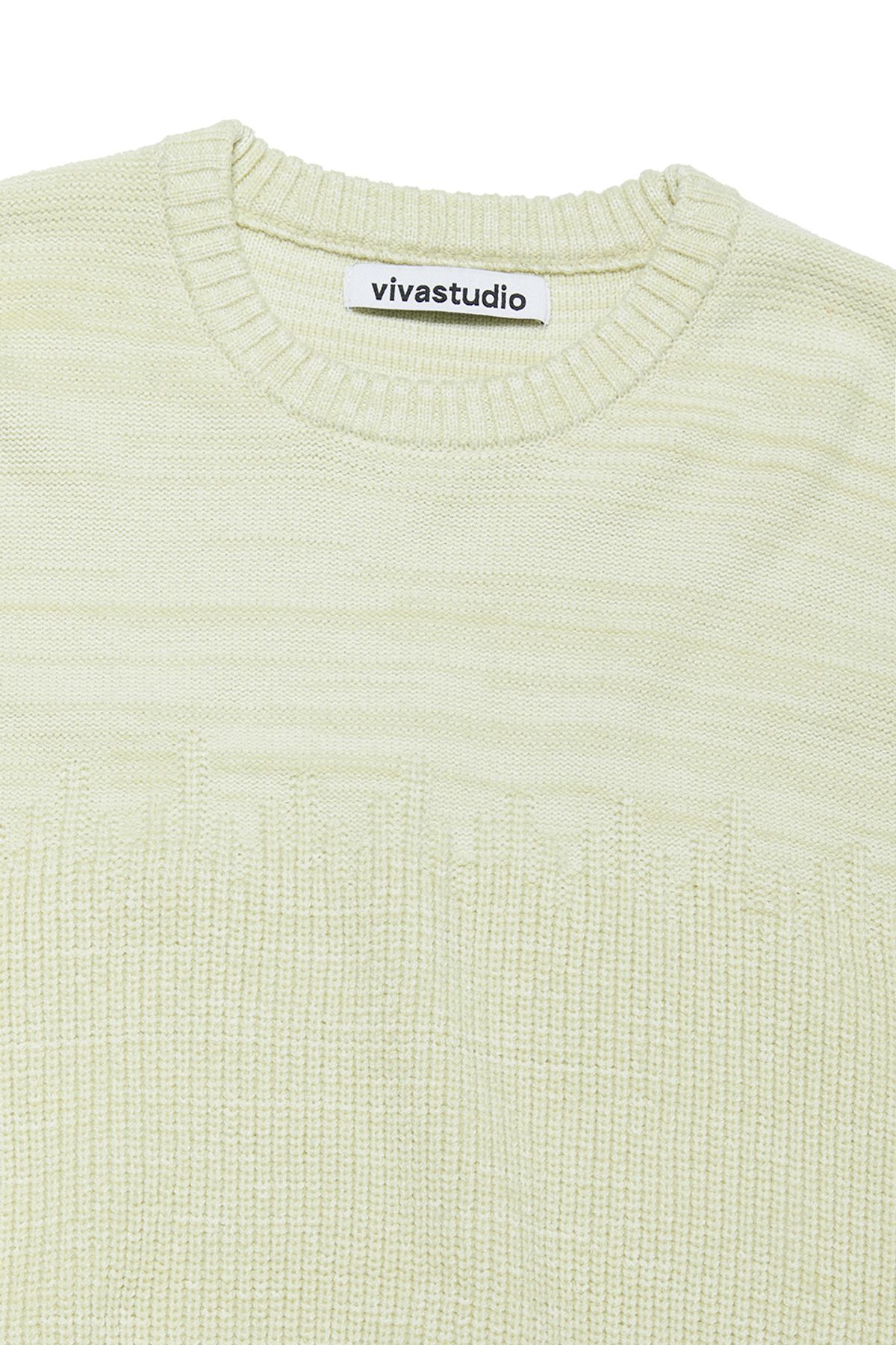 비바스튜디오(VIVASTUDIO) DISTORTION ROUND KNIT [LIGHT GREEN]