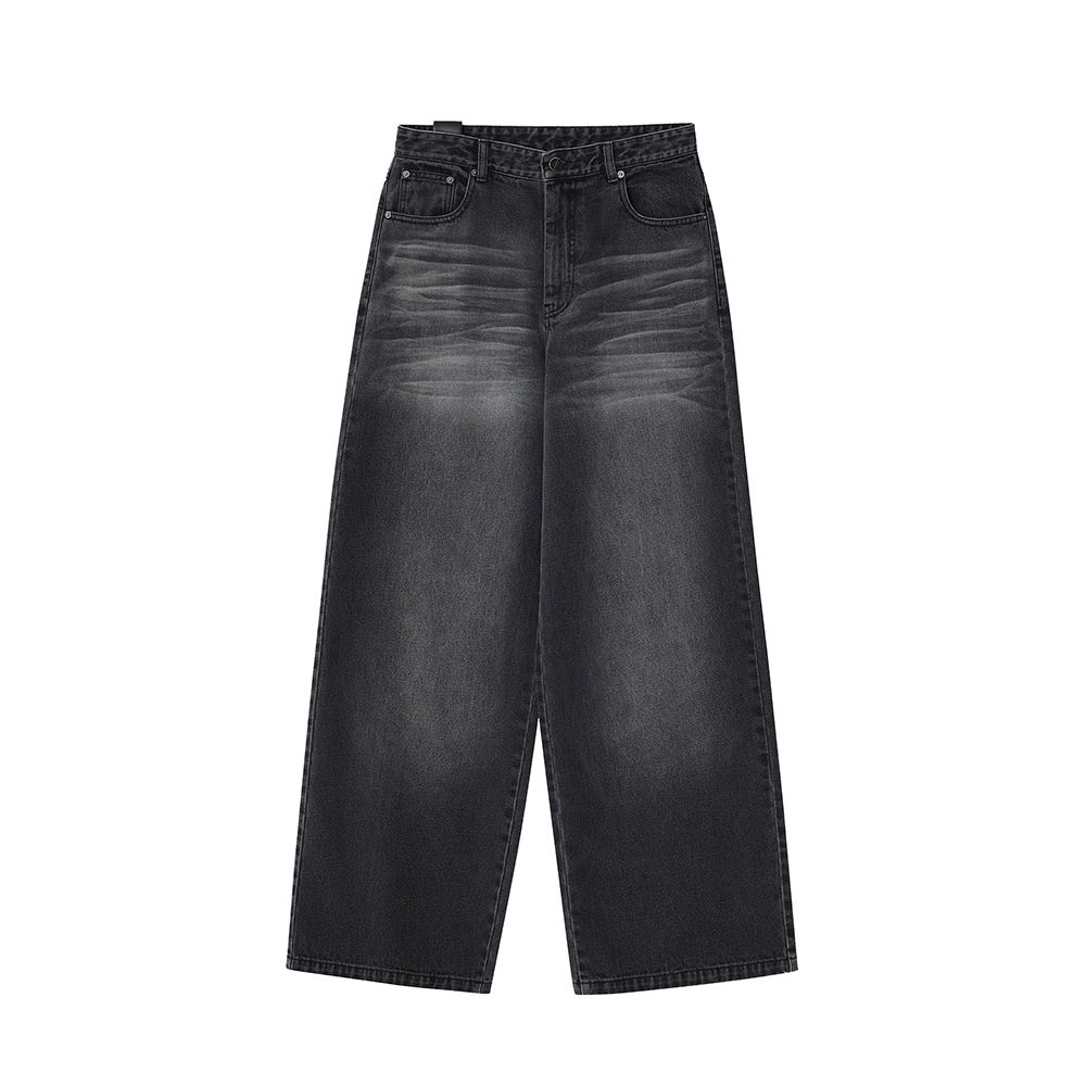 ★MUSINSA STANDARD★ Big wide denim pants in washed black MM MUSINSA | MUSINSA STANDARD Big Wide Denim Pants [Washed Black]