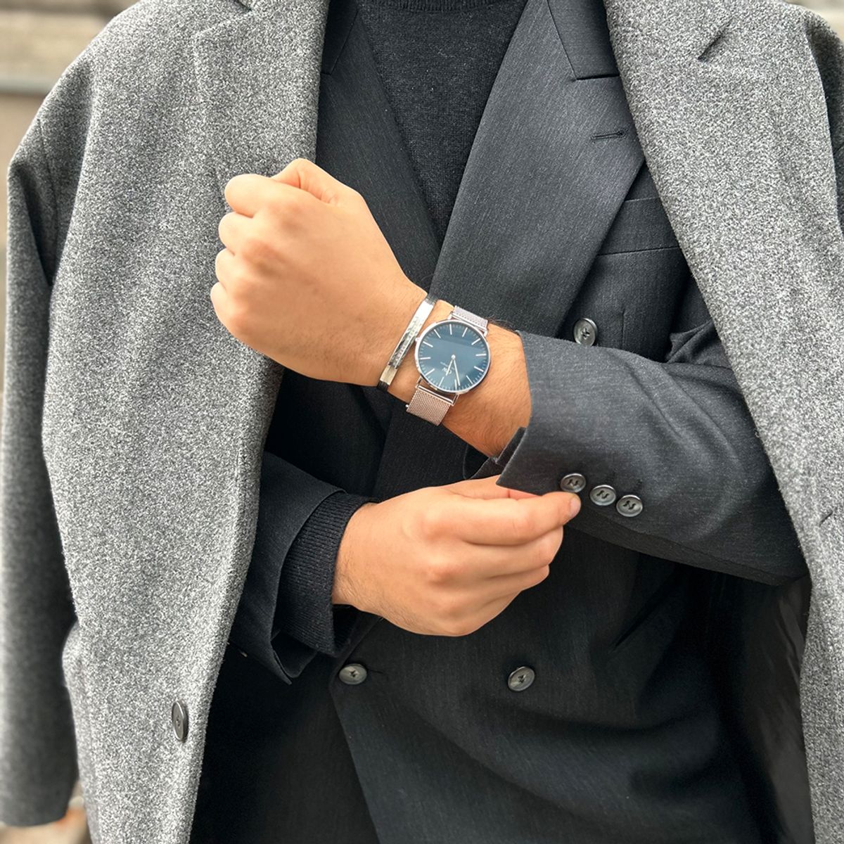 다니엘 웰링턴(DANIEL WELLINGTON) CLASSIC MESH ARCTIC 밀레니즈 메시 남성시계