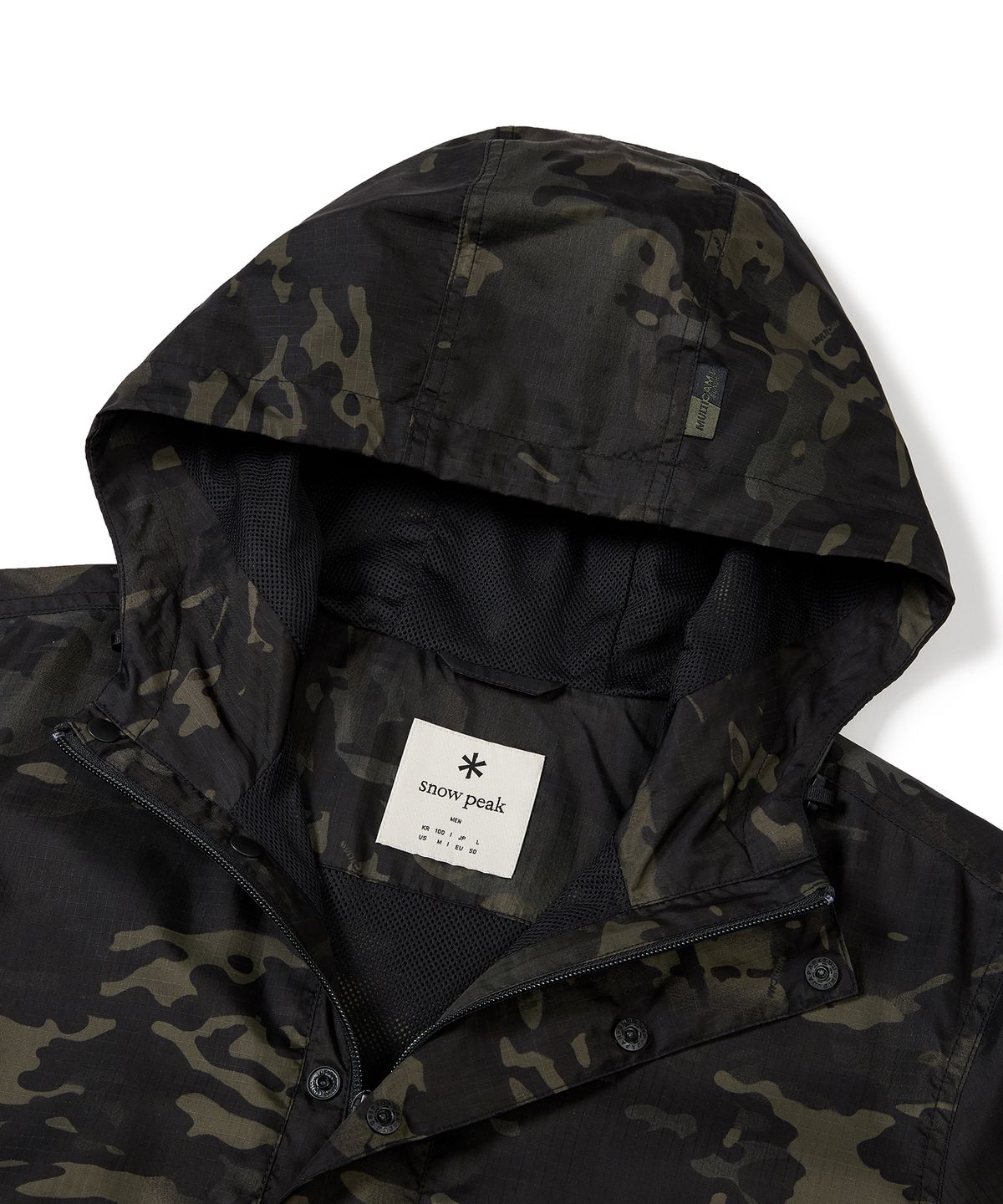 스노우피크 어패럴(SNOWPEAK APPAREL) 멀티캠 아노락 Black (S23ZMPAN06)