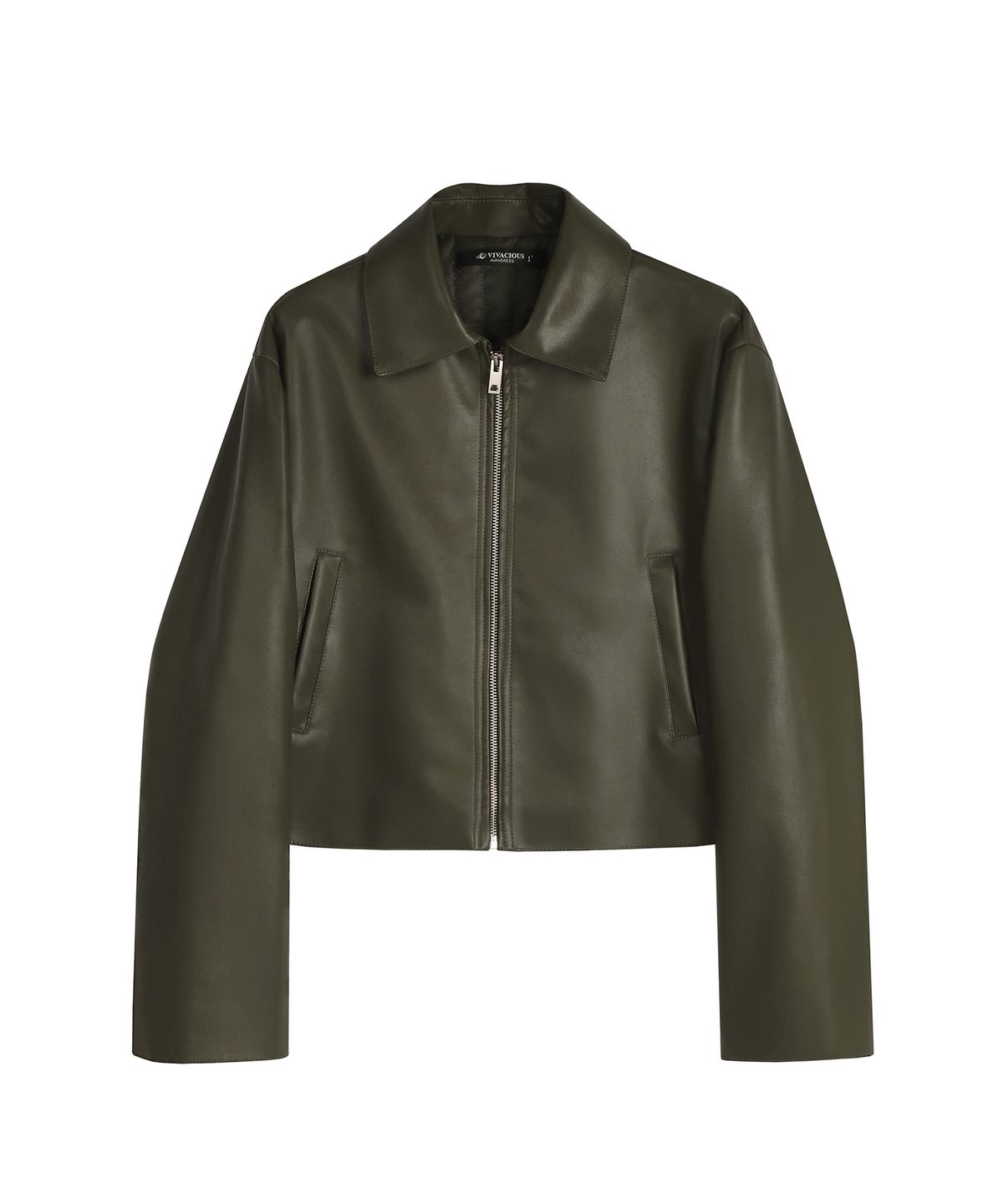 어반드레스(AVANDRESS) Basic Cropped Art Leather Jacket - 4COL