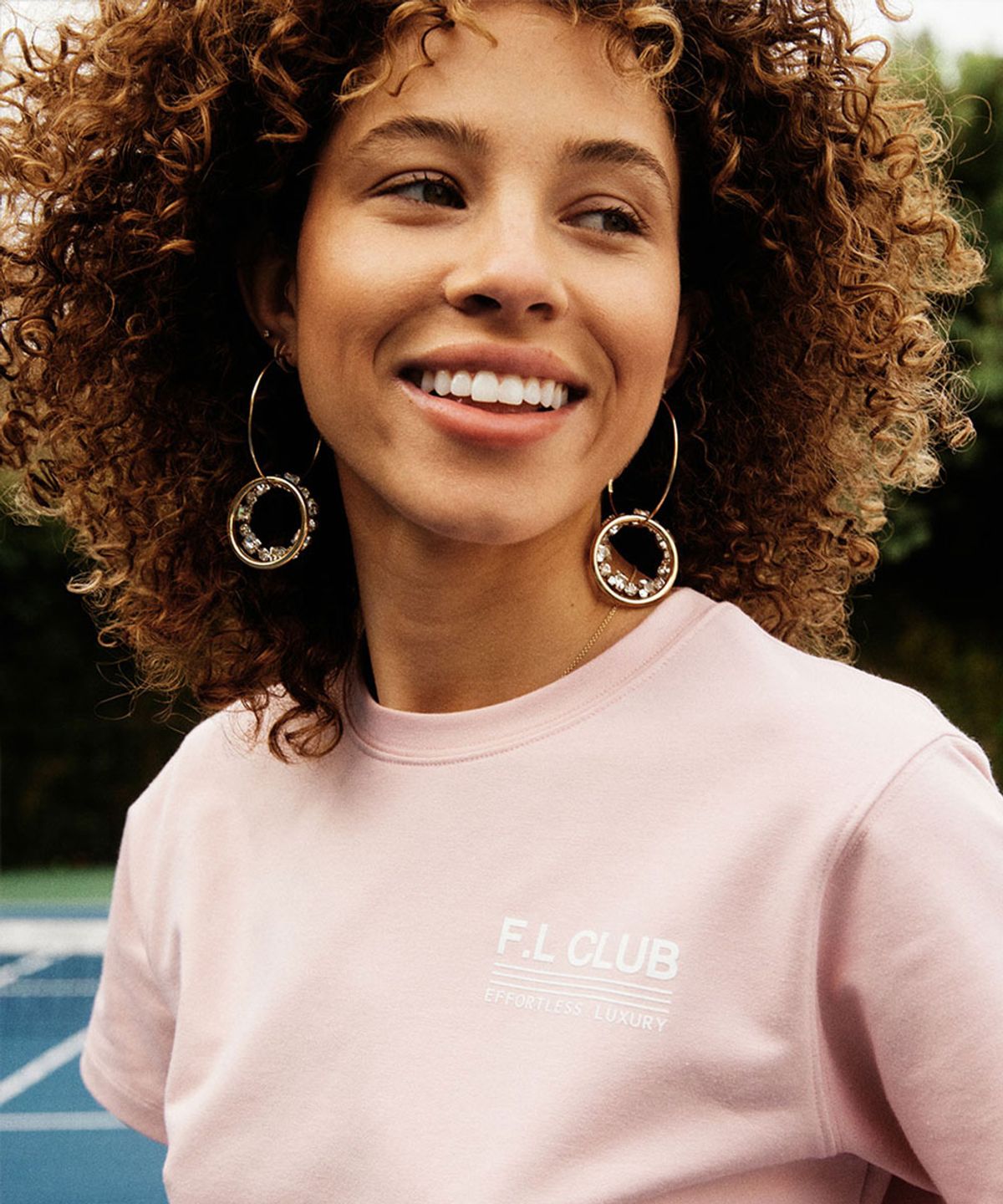 페어라이어 클럽(FAIRLIAR CLUB) F.L Club T-Shirt_PALE PINK