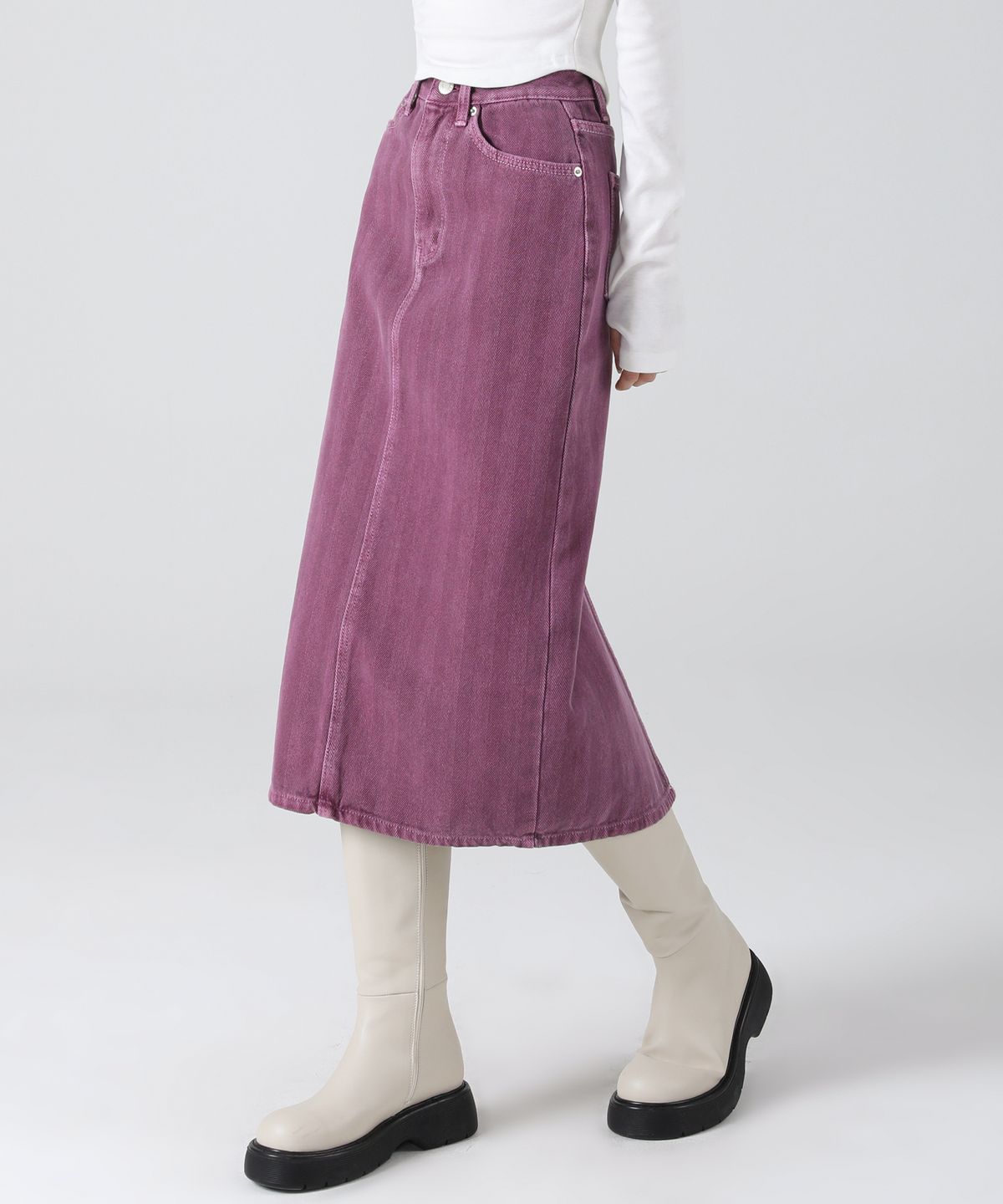 어반드레스(AVANDRESS) Herringbone H-line Long Skirt - 5COL