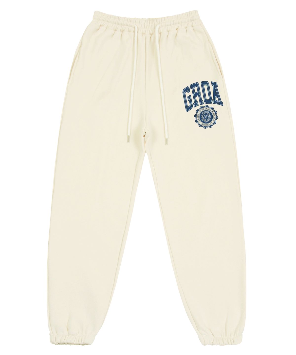 그레이버(GRAVER) [UNISEX]GROA 로고 클래식 하트 스웻 조거팬츠_크림