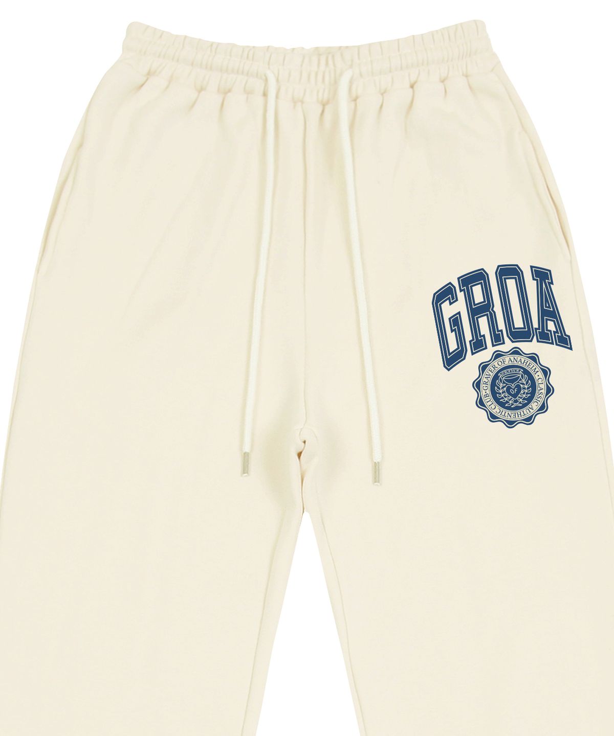 그레이버(GRAVER) [UNISEX]GROA 로고 클래식 하트 스웻 조거팬츠_크림