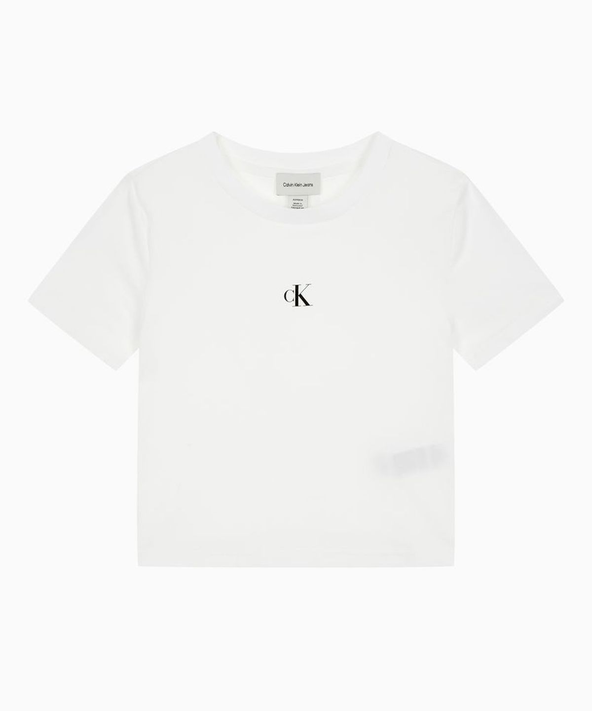 캘빈클라인 진(CALVIN KLEIN JEANS) 여성 슬림핏 베이비 크롭 반팔 티셔츠 47AB213 YAF