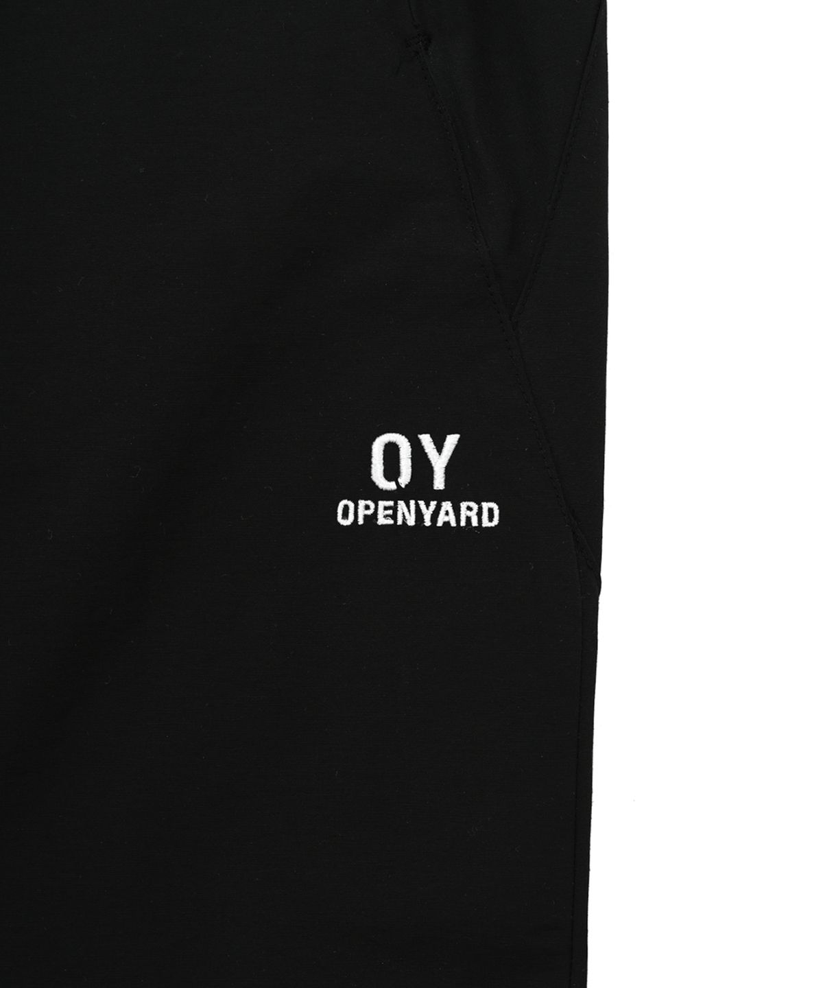 오픈야드(오와이)(OPENYARD(OY)) 백 슬릿 트랙 팬츠-블랙