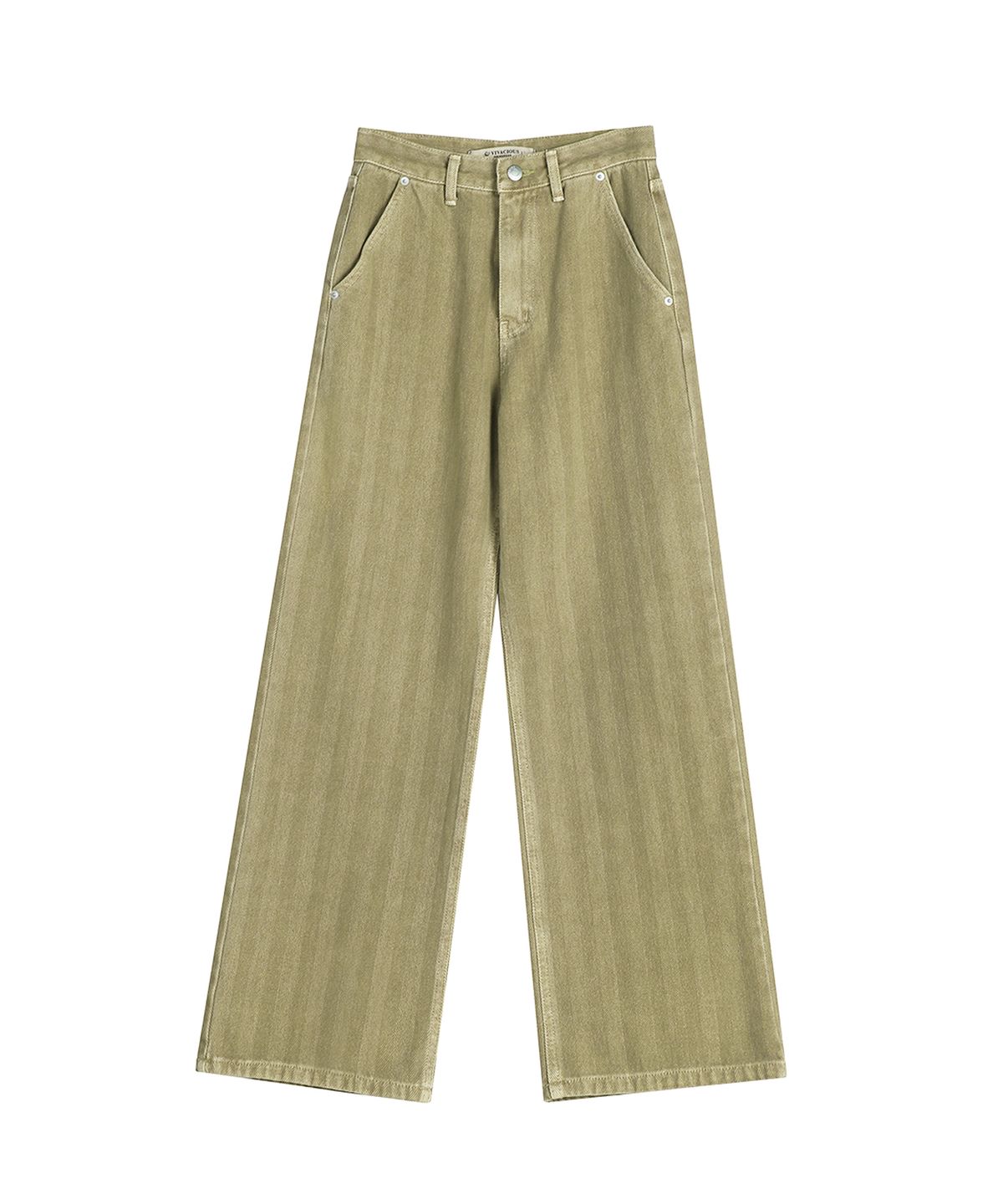 어반드레스(AVANDRESS) Herringbone wide pants KHAKI