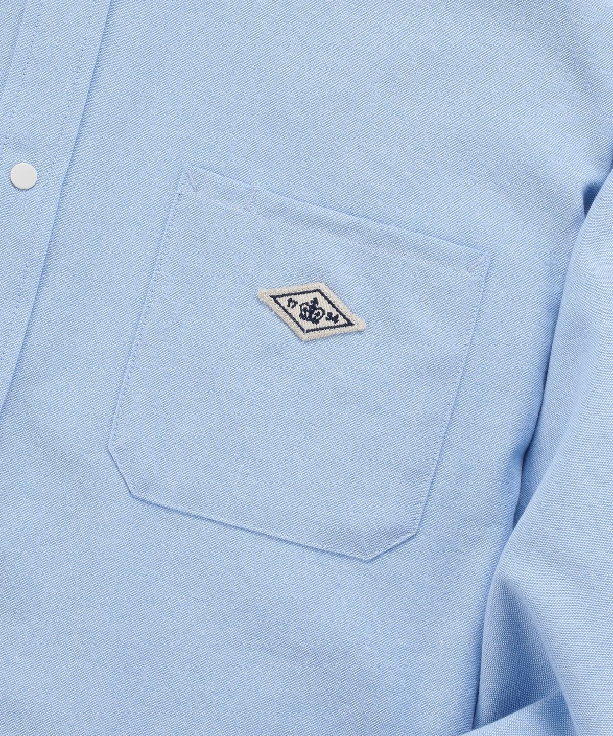 컬럼비아 유니버시티(COLUMBIA UNIVERSITY) 1754 CROWN OVERFIT OXFORD HENLY NECK SHIRTS 블루