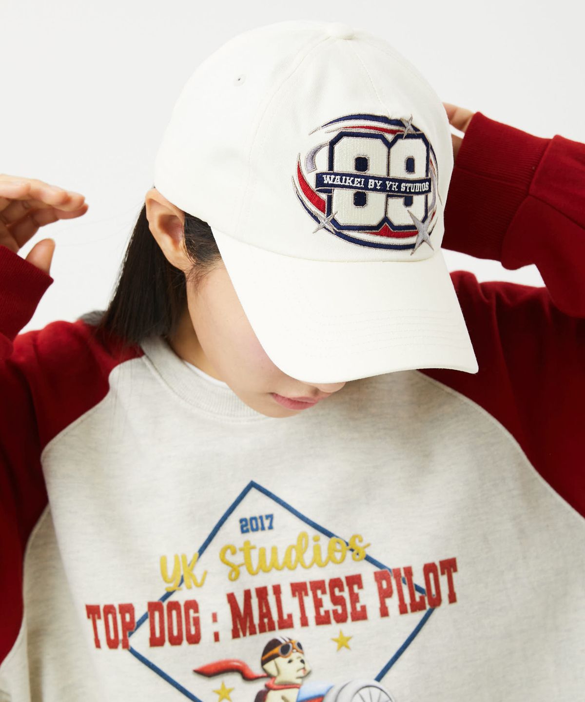 와이케이(WAIKEI) 89 로고 볼캡 화이트