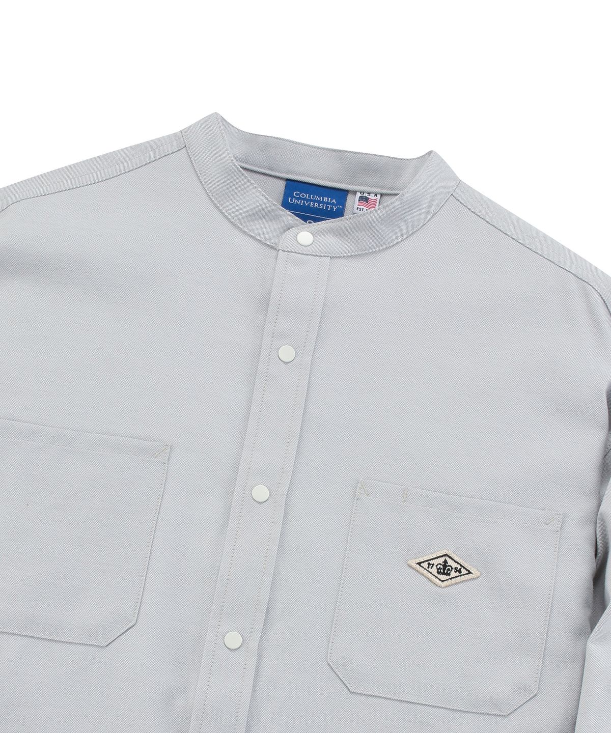 컬럼비아 유니버시티(COLUMBIA UNIVERSITY) 1754 CROWN OVERFIT OXFORD HENLY NECK SHIRTS 그레이