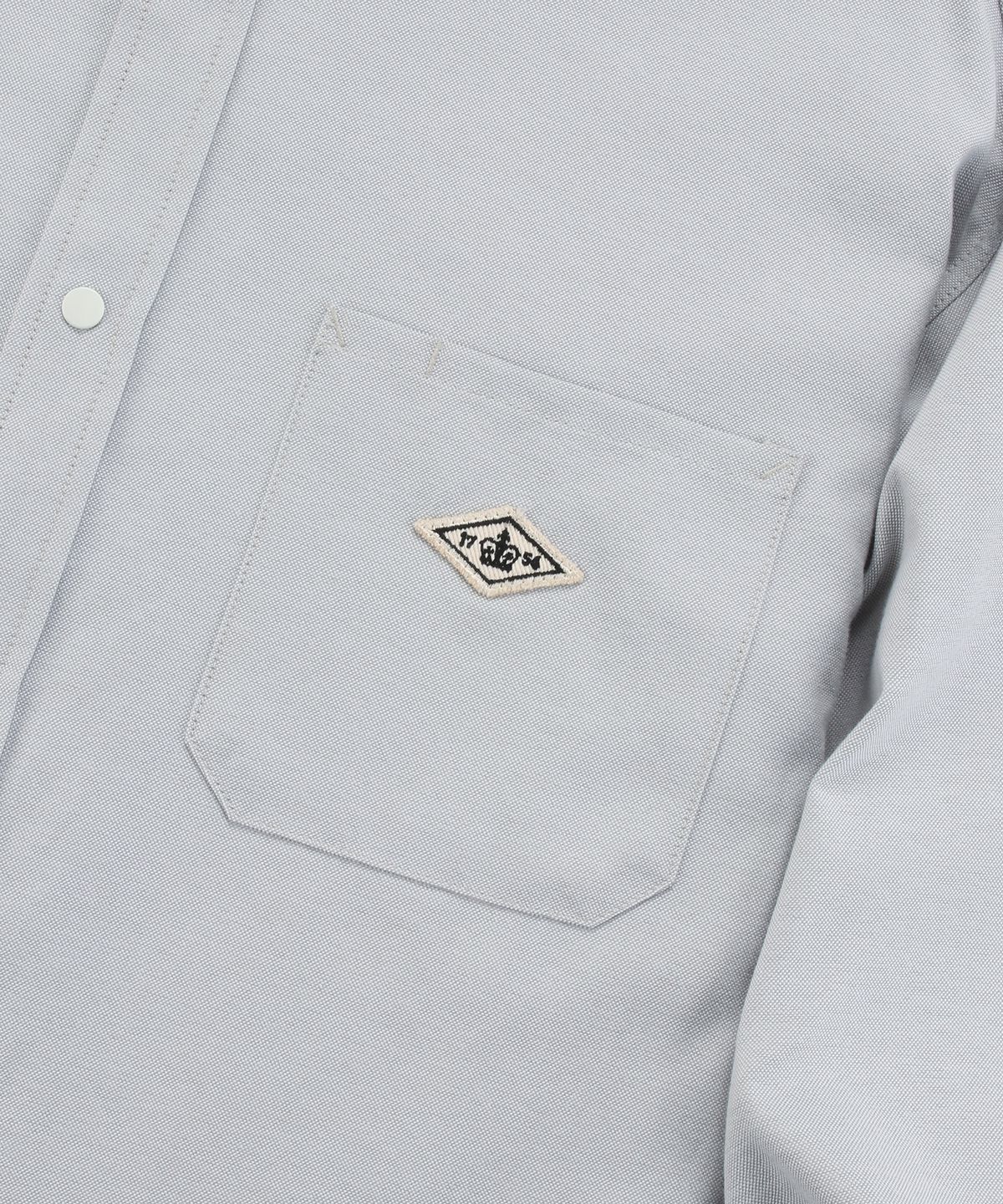 컬럼비아 유니버시티(COLUMBIA UNIVERSITY) 1754 CROWN OVERFIT OXFORD HENLY NECK SHIRTS 그레이