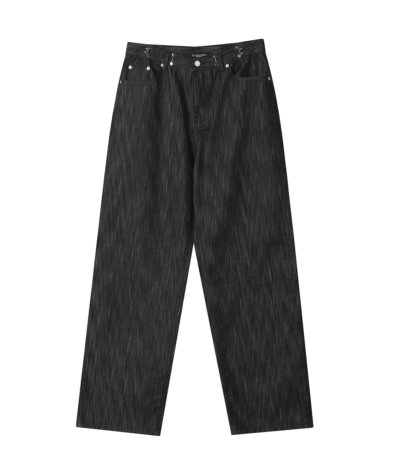 [AVANDRESS] ★SALE★Nonfade BUCKLE WIDE DENIM PANTS/男女共用 AVANDRESS] ☆SALE☆Nonfade BUCKLE WIDE DENIM PANTS/男女共用
