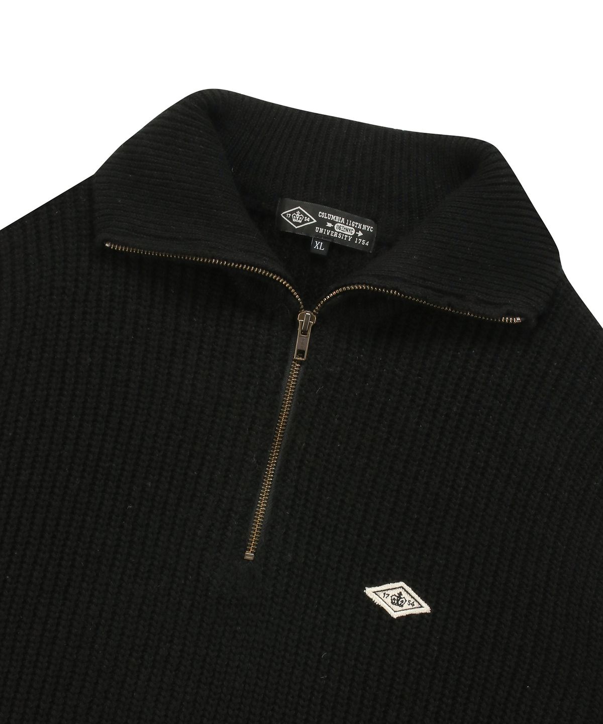 컬럼비아 유니버시티(COLUMBIA UNIVERSITY) 1754 CROWN OVERFIT HALF ZIP-UP SWEATER 블랙