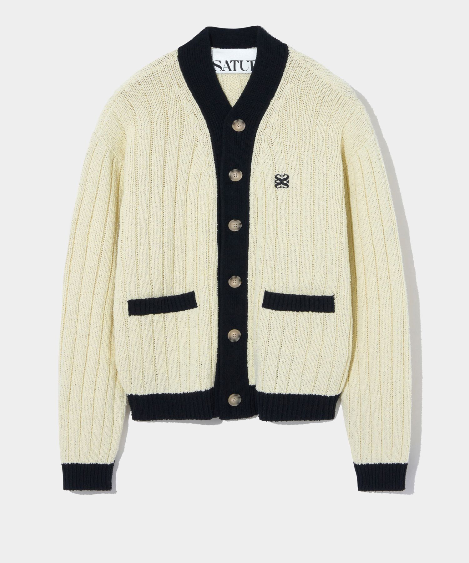【SATUR】カーディガンFARO POCKET BOUCLE CARDIGAN ☆SATUR☆Faro Over Size Boucle Cardigan (SATUR/カーディガン