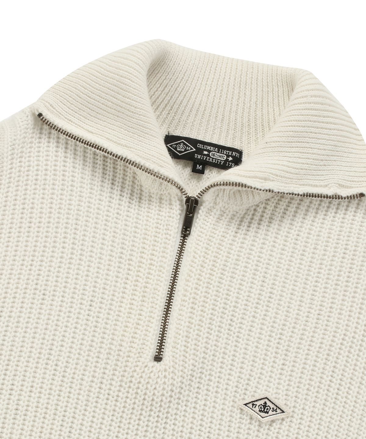 컬럼비아 유니버시티(COLUMBIA UNIVERSITY) 1754 CROWN OVERFIT HALF ZIP-UP SWEATER 크림