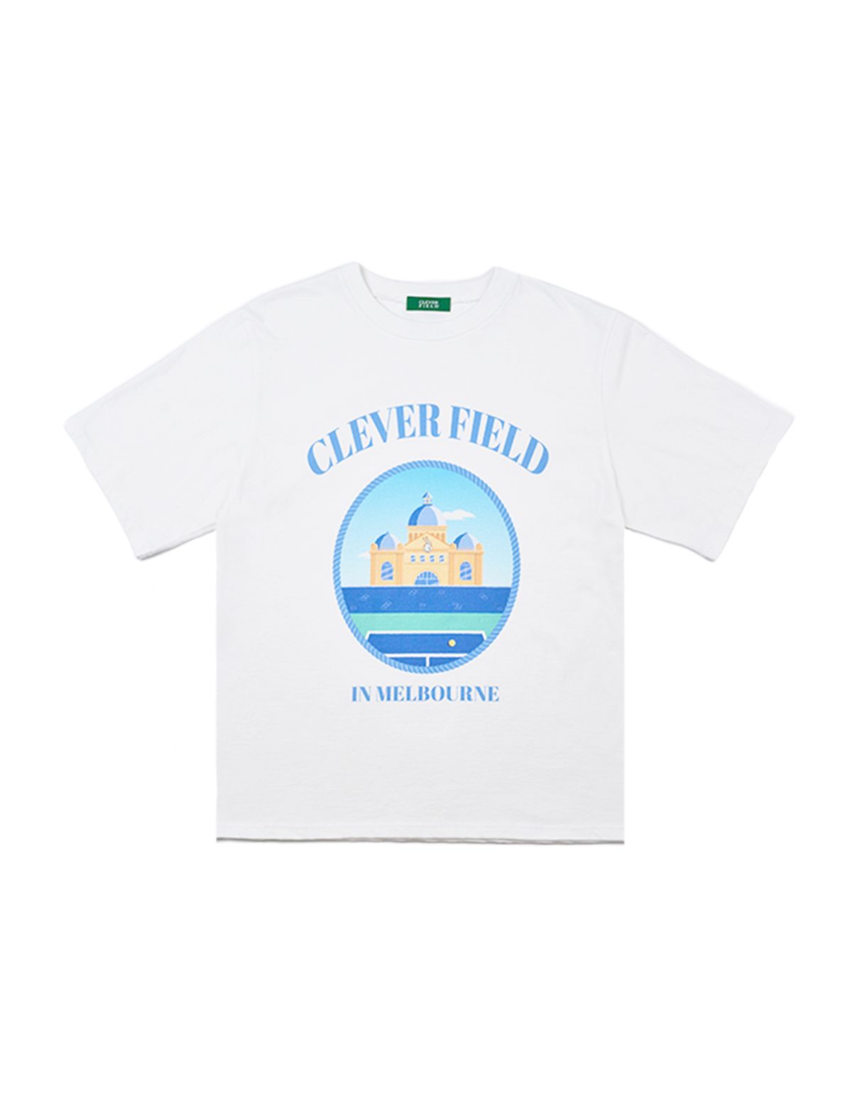 클레버필드(CLEVER FIELD) 그랜드슬램 멜버른 Retro 티셔츠 [화이트]