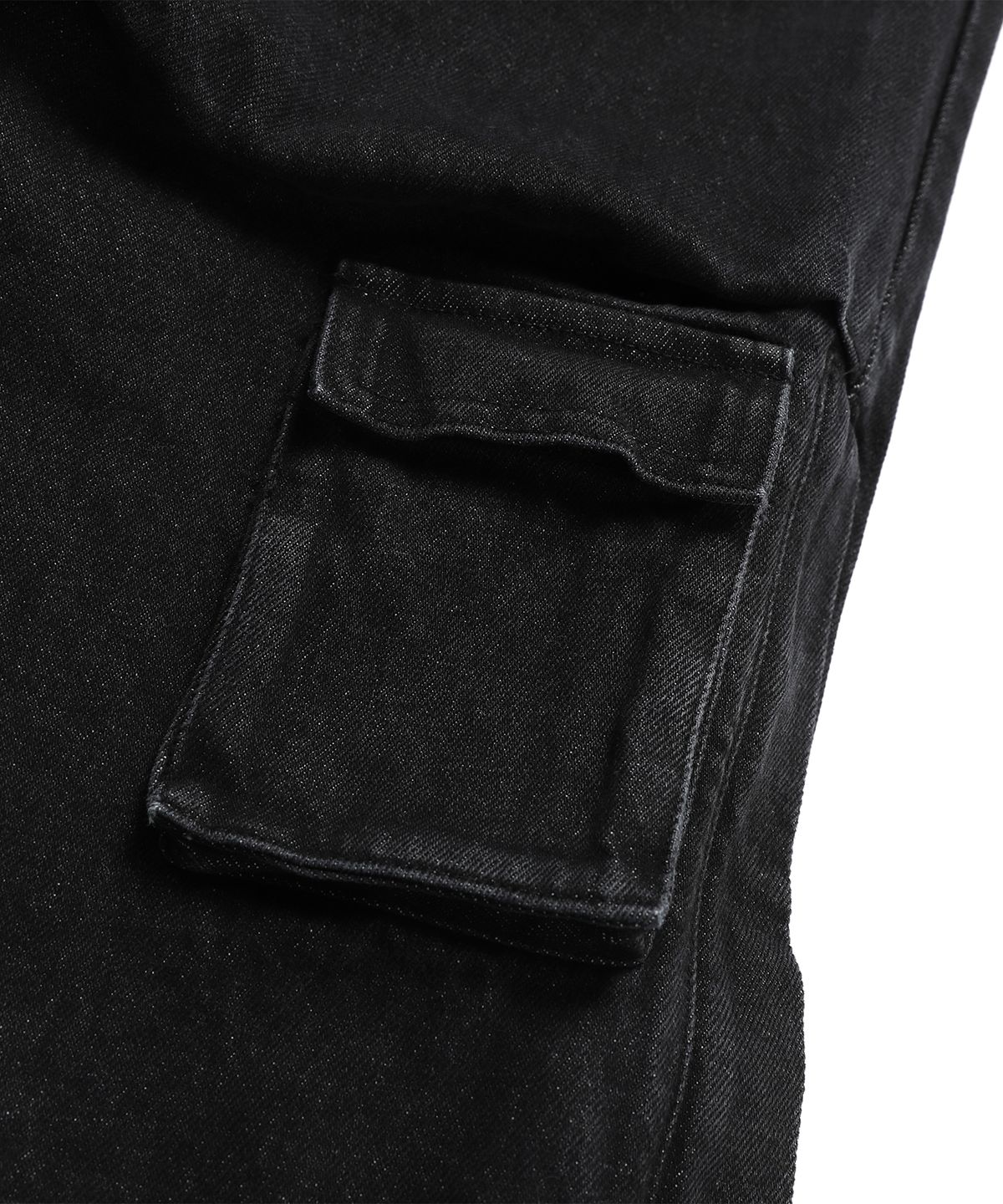 일레딧(ILLEDIT) WASHED DENIM WIDE CARGO PANTS