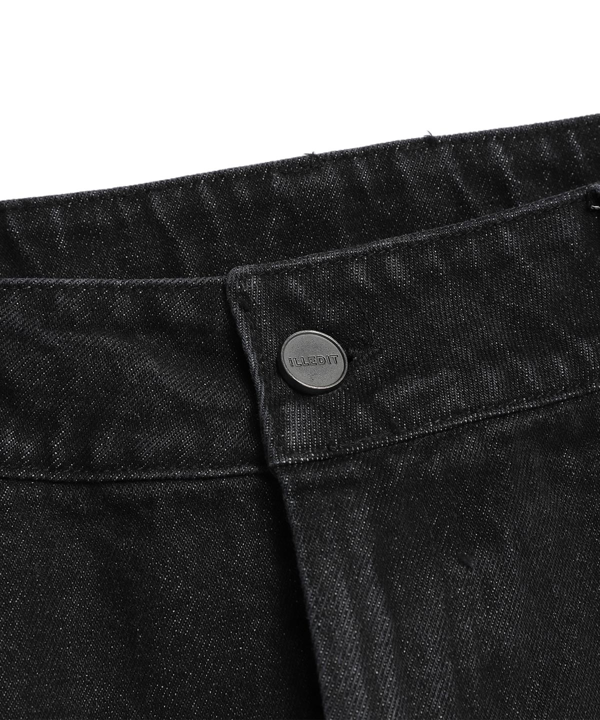 일레딧(ILLEDIT) WASHED DENIM WIDE CARGO PANTS